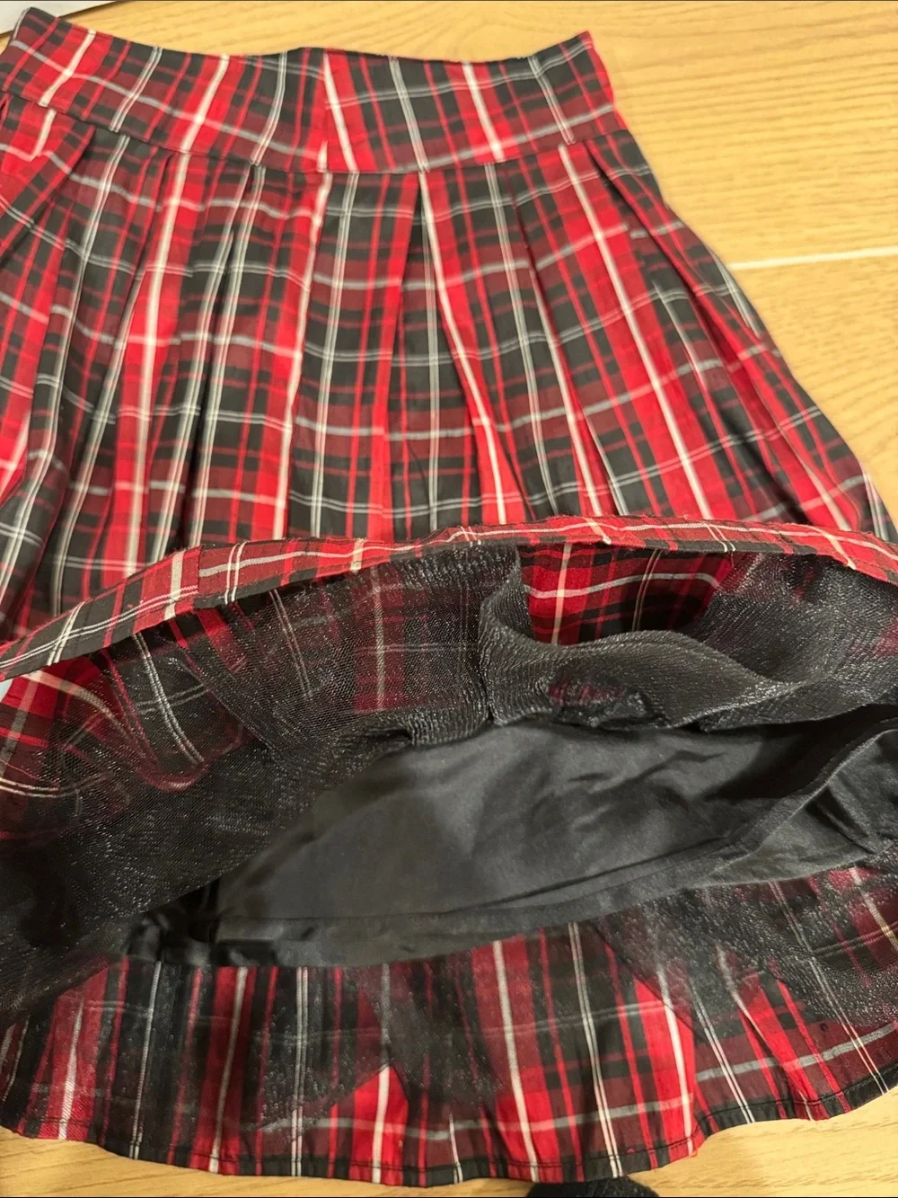 Gymboree Red and Black Plaid Circle Skirt